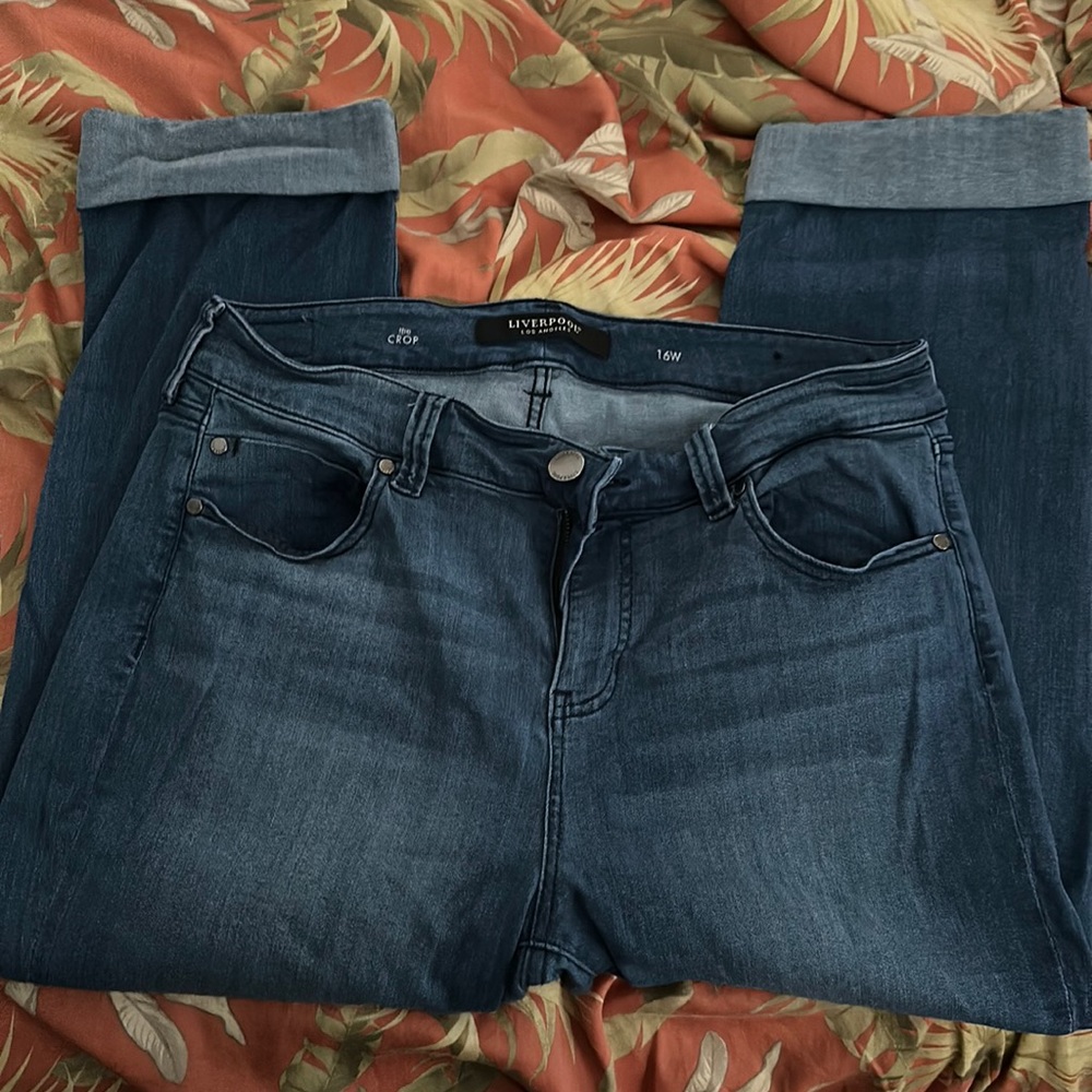 Liverpool Los Angeles The Crop cuffed jeans. Sz 16W